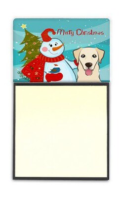 Carolines Treasures  Snowman With Golden Retriever Sticky Note Holder (CRLT86728)