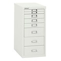 Bisley® 8 Drawer Steel Desktop Multidrawer Cabinet, White