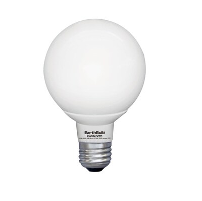 EarthBulb® G25 8W 500LM 2700K 120 degree Globe Dimmable 6 Pack