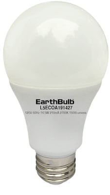 EarthBulb® A21 14.5W 1500LM 2700K Eco  6 Pack