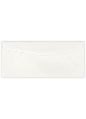 LUX #10 Regular Envelopes (4 1/8 x 9 1/2) 50/Box, Strathmore Premium - 80lb. Soft White (SPW10-80SW-50)