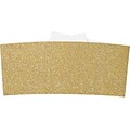 LUX 6 1/4 Belly Bands 500/Box) 500/Box, Gold Sparkle (614BB-MS02-500)