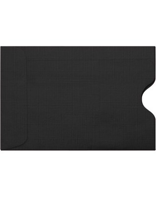 LUX Credit Card Sleeves (2 3/8 x 3 1/2) 1000/Box, Black Linen (1801-BLI-1000)