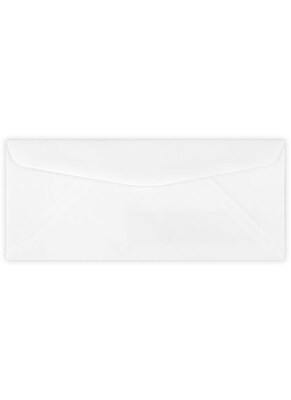 LUX #10 Regular Envelopes (4 1/8 x 9 1/2) 500/Box, Strathmore Premium - 80lb. Platinum White (SPW10-80PW-500)