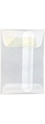 LUX #1 Coin Envelopes (2 1/4 x 3 1/2) 1000/Box, 24lb. Clear Translucent (1CO-CT-1000)
