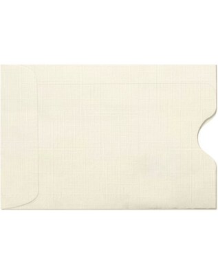 LUX Credit Card Sleeves (2 3/8 x 3 1/2) 250/Box, Natural Linen (1801-NLI-250)