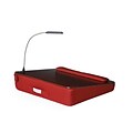Sofia + Sam Memory Foam Lapdesk with USB Light Wood Top in Burgundy (5042)