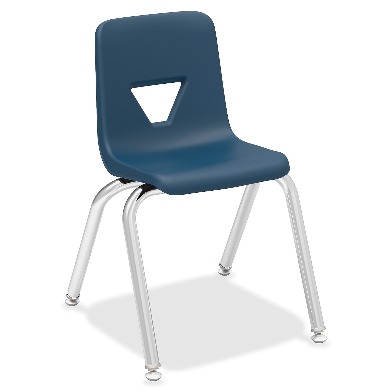 Lorell 14 Seat-height Stacking Student Chair, 14.8W x 16.5D x 23.6H, Navy, 4/Carton (LLR99884)