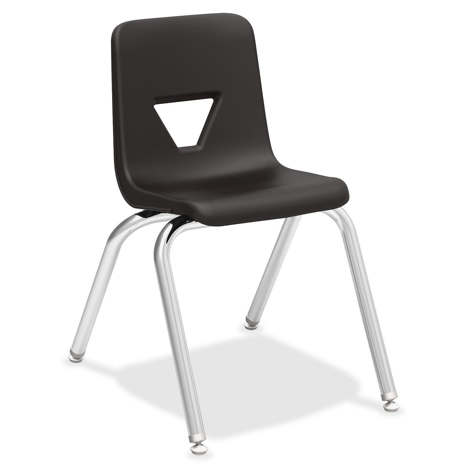 Lorell 16 Seat-height Stacking Student Chair, 16W x 20.5D x 27H, Black, 4/Carton (LLR99888)
