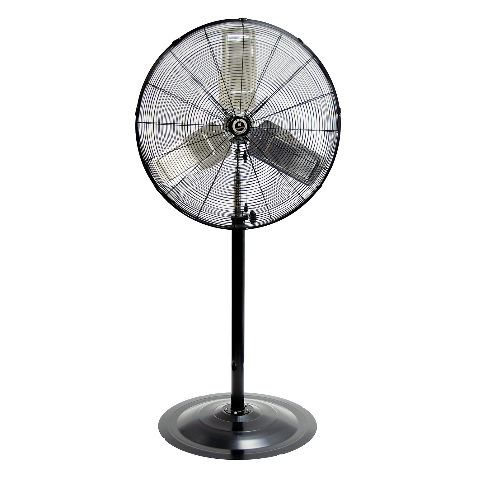 TPI Commercial 30 Pedestal Fan, 3-Speed, Black/Gray/Silver (CACU30P)