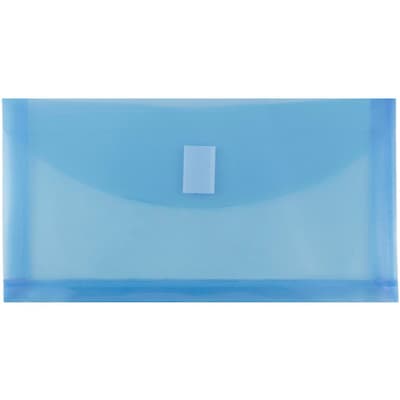 JAM Plastic Envelopes with Hook & Loop Closure, #10 Booklet Wallet, 5.25 x 10 with 1 Inch Expansion,