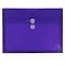 JAM Paper® Plastic Envelopes with Button and String Tie Closure, Letter Booklet, 9.75 x 13, Purple,