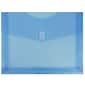 JAM Paper® Plastic Envelopes with Hook & Loop Closure, 2" Expansion, Letter Booklet, 9.75" x 13", Blue Poly, 12/pack (218V2BU)