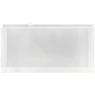 JAM Paper® #10 Plastic Envelopes with Zip Closure, 5 x 10, Clear Poly, 12/pack (921Z1CL)