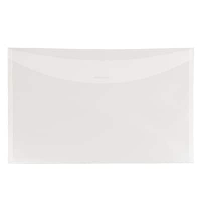 JAM Paper® Plastic Envelopes with Tuck Flap Closure, Booklet, 6 x 9, Clear, 12/Pack (1541748)