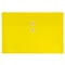 JAM Paper® Plastic Envelopes with Button and String Tie Closure, Legal Booklet, 9.75 x 14.5, Yellow