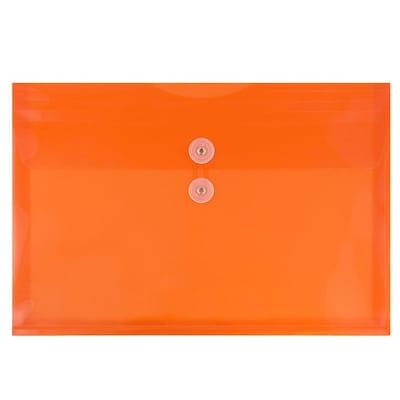 Jam Paper Plastic File Pocket, 1 Expansion, Letter Size, Bright Orange, 12/Pack (1221565)