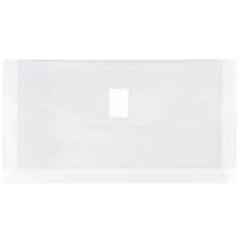 JAM Paper® #10 Plastic Envelopes with Hook & Loop Closure, 1 Expansion, 5.25 x 10, Clear Poly, 12