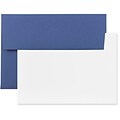 JAM Paper® Blank Greeting Cards Set, A7 Size, 5.25 x 7.25, Presidential Blue, 25/Pack (304624620)