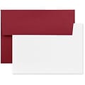 JAM Paper® Blank Greeting Cards Set, A6 Size, 4.75 x 6.5, Dark Red, 25/Pack (304624611)