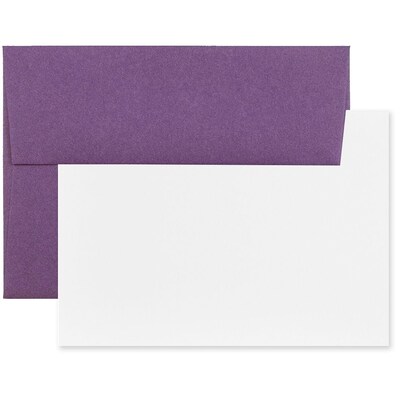 JAM Paper® Blank Greeting Cards Set, A6 Size, 4.75 x 6.5, Dark Purple, 25/Pack (304624607)