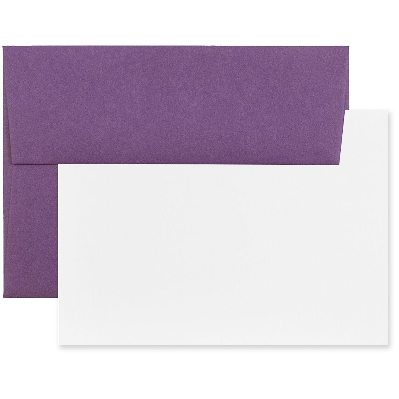 JAM Paper® Blank Greeting Cards Set, A6 Size, 4.75 x 6.5, Dark Purple, 25/Pack (304624607)