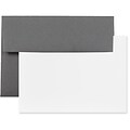 JAM Paper® Blank Greeting Cards Set, A6 Size, 4.75 x 6.5, Dark Grey, 25/Pack (304624599)