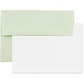 JAM Paper® Blank Greeting Cards Set, 4Bar A1 Size, 3.625 x 5.125, Parchment Green Recycled, 25/Pack (304624553)