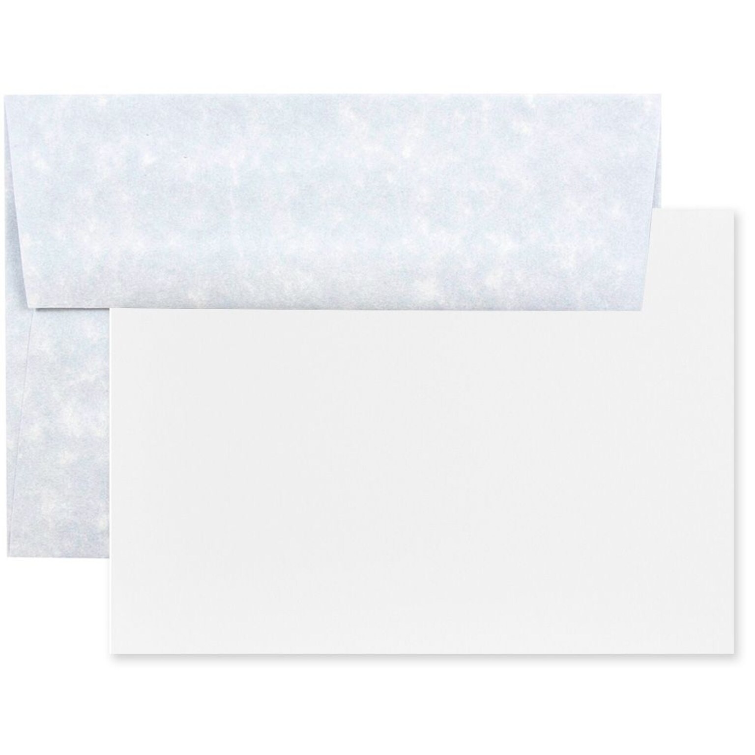 JAM Paper® Blank Greeting Cards Set, A2 Size, 4.375 x 5.75, Parchment Blue Recycled, 25/Pack (304624546)