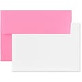JAM Paper® Blank Greeting Cards Set, 4Bar A1 Size, 3.625 x 5.125, Ultra Pink, 25/Pack (304624529)