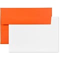 JAM Paper® Blank Greeting Cards Set, A6 Size, 4.75 x 6.5, Orange Recycled, 25/Pack (304624520)