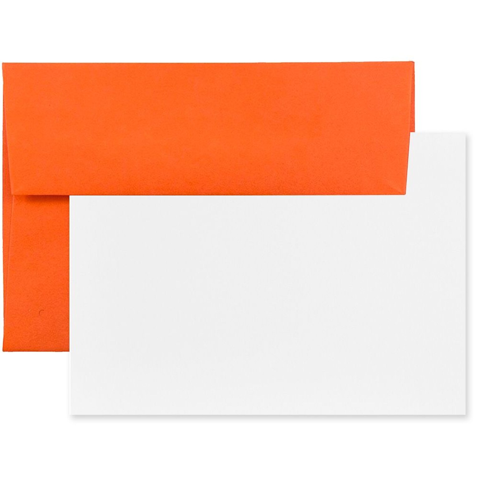 JAM Paper® Blank Greeting Cards Set, A7 Size, 5.25 x 7.25, Orange Recycled, 25/Pack (304624519)