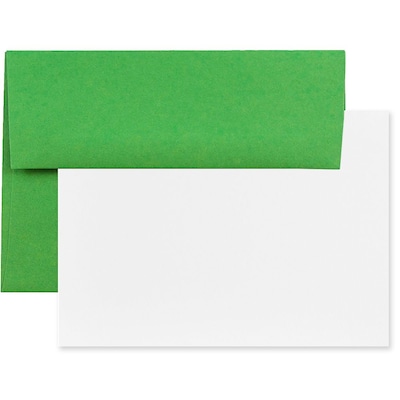 JAM Paper® Blank Greeting Cards Set, A6 Size, 4.75 x 6.5, Green Recycled, 25/Pack (304624511)