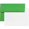 JAM Paper® Blank Greeting Cards Set, 4Bar A1 Size, 3.625 x 5.125, Green Recycled, 25/Pack (304624509)