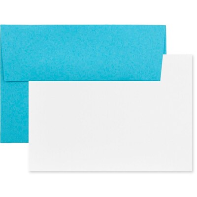 JAM Paper® Blank Greeting Cards Set, A6 Size, 4.75 x 6.5, Blue Recycled, 25/Pack (304624503)