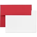 JAM Paper® Blank Greeting Cards Set, 4Bar A1 Size, 3.625 x 5.125, Red Recycled, 25/Pack (304624521)