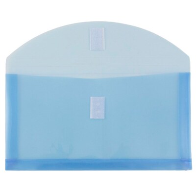 JAM Plastic Envelopes with Hook & Loop Closure, #10 Booklet Wallet, 5.25 x 10 with 1 Inch Expansion,