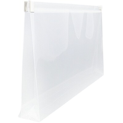 JAM Paper® #10 Plastic Envelopes with Zip Closure, 5 x 10, Clear Poly, 12/pack (921Z1CL)