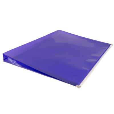 JAM Paper Plastic Expansion Envelopes with Zip Closure, Letter Booklet, 9.75 x 13, Purple, 12/Pack (218Z1PU)