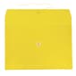 JAM Paper® Plastic Envelopes with Button and String Tie Closure, Legal Booklet, 9.75 x 14.5, Yellow Poly, 12/pack (219B1YE)