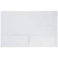 JAM PAPER Glossy 2 Pocket Presentation Folder, White, 6/Pack (385GWHA)