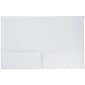 JAM Paper Glossy 2 Pocket Presentation Folder, White, 6/Pack (385GWHA)