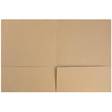 JAM Paper® Premium Matte Colored Cardstock Two-Pocket Presentation Folders, Brown Kraft Bag Recycled