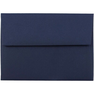 JAM Paper® Blank Greeting Cards Set, A2 Size, 4.375 x 5.75, Navy Blue, 25/Pack (304624614)