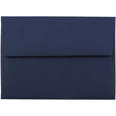 JAM Paper® Blank Greeting Cards Set, A7 Size, 5.25 x 7.25, Navy Blue, 25/Pack (304624616)