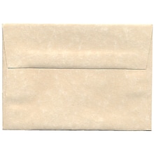 JAM Paper® Blank Greeting Cards Set, A2 Size, 4.375 x 5.75, Parchment Natural Recycled, 25/Pack (304