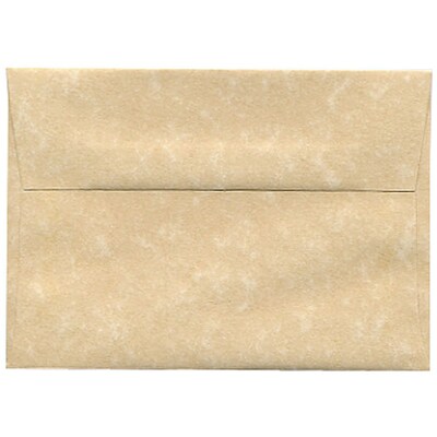 JAM Paper® Blank Greeting Cards Set, 4Bar A1 Size, 3.625 x 5.125, Parchment Brown Recycled, 25/Pack (304624549)