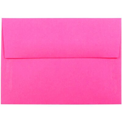 JAM Paper® Blank Greeting Cards Set, A2 Size, 4.375 x 5.75, Ultra Fuchsia Pink, 25/Pack (304624506)