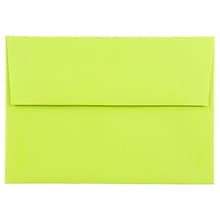 JAM Paper® Blank Greeting Cards Set, A6 Size, 4.75 x 6.5, Ultra Lime Green, 25/Pack (304624515)