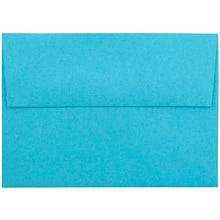 JAM Paper® Blank Greeting Cards Set, A7 Size, 5.25 x 7.25, Blue Recycled, 25/Pack (304624504)